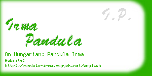 irma pandula business card